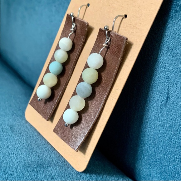 • HOST PICK! [Handmade] Amazonite Earrings • - Picture 2 of 12